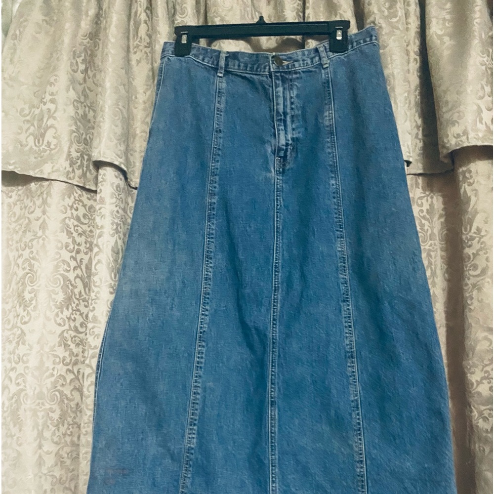 Eddie bauer denim Maxie bluejean skirt size 8